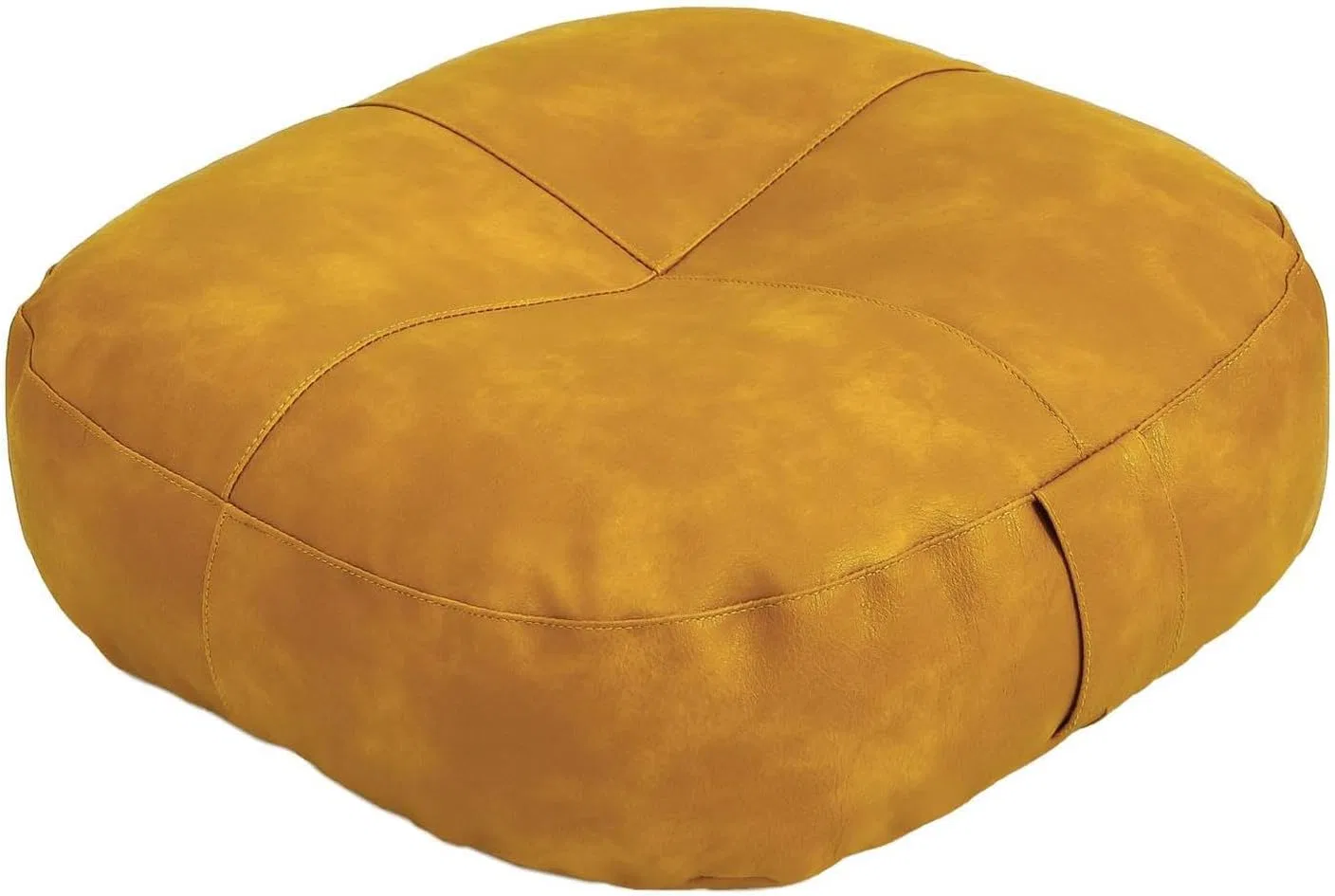 Круглая напольная подушка, PU-кожа, ALCXAZS, 40x10 см, Yellow