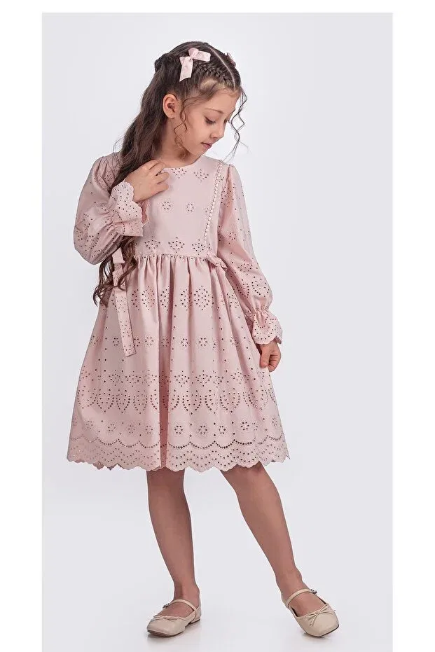 Детское платье для девочек с длинным рукавом Pina Kids, Pink