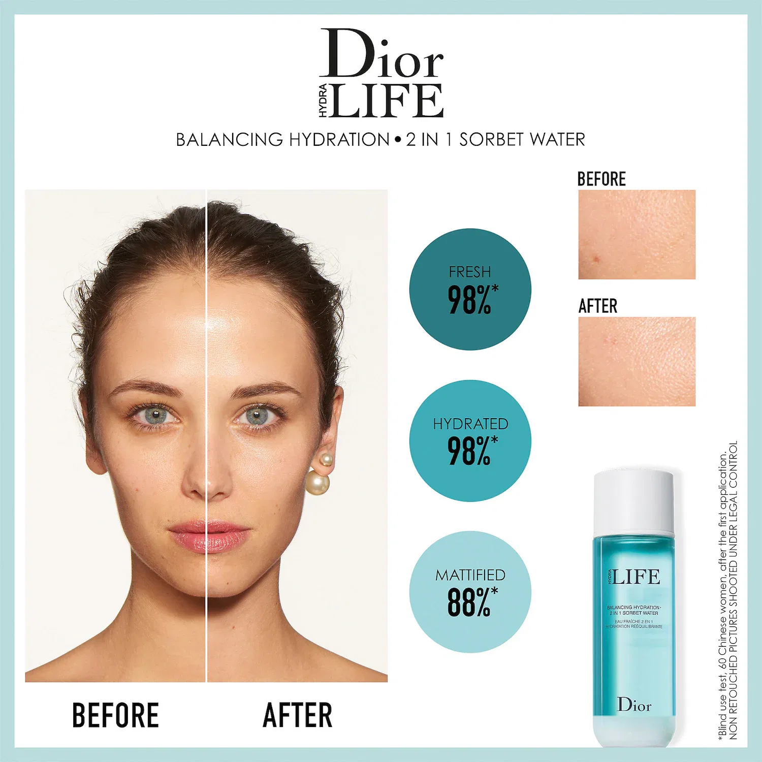 Тоник-лосьон DIOR Hydra Life 2 in 1 Sorbet Water, 175 мл, с пребиотиком — фото 3