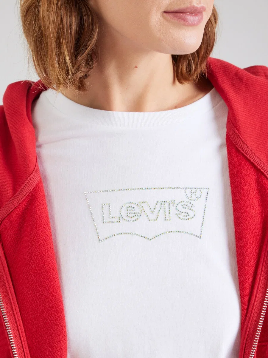 Футболка LEVI'S "Perfect Tee" белого цвета — фото 2
