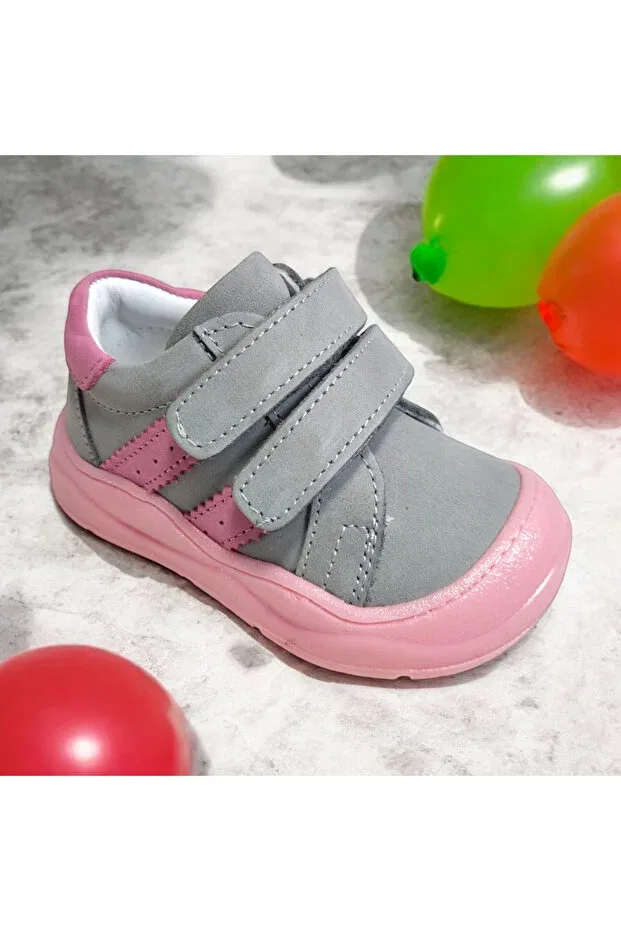 Детские ботинки для новорожденных из натуральной кожи Viva Shoes, Gray — фото 3