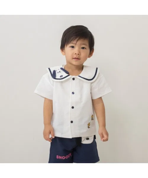 Детская рубашка с коротким рукавом с SNOOPY PEANUTS, Off White