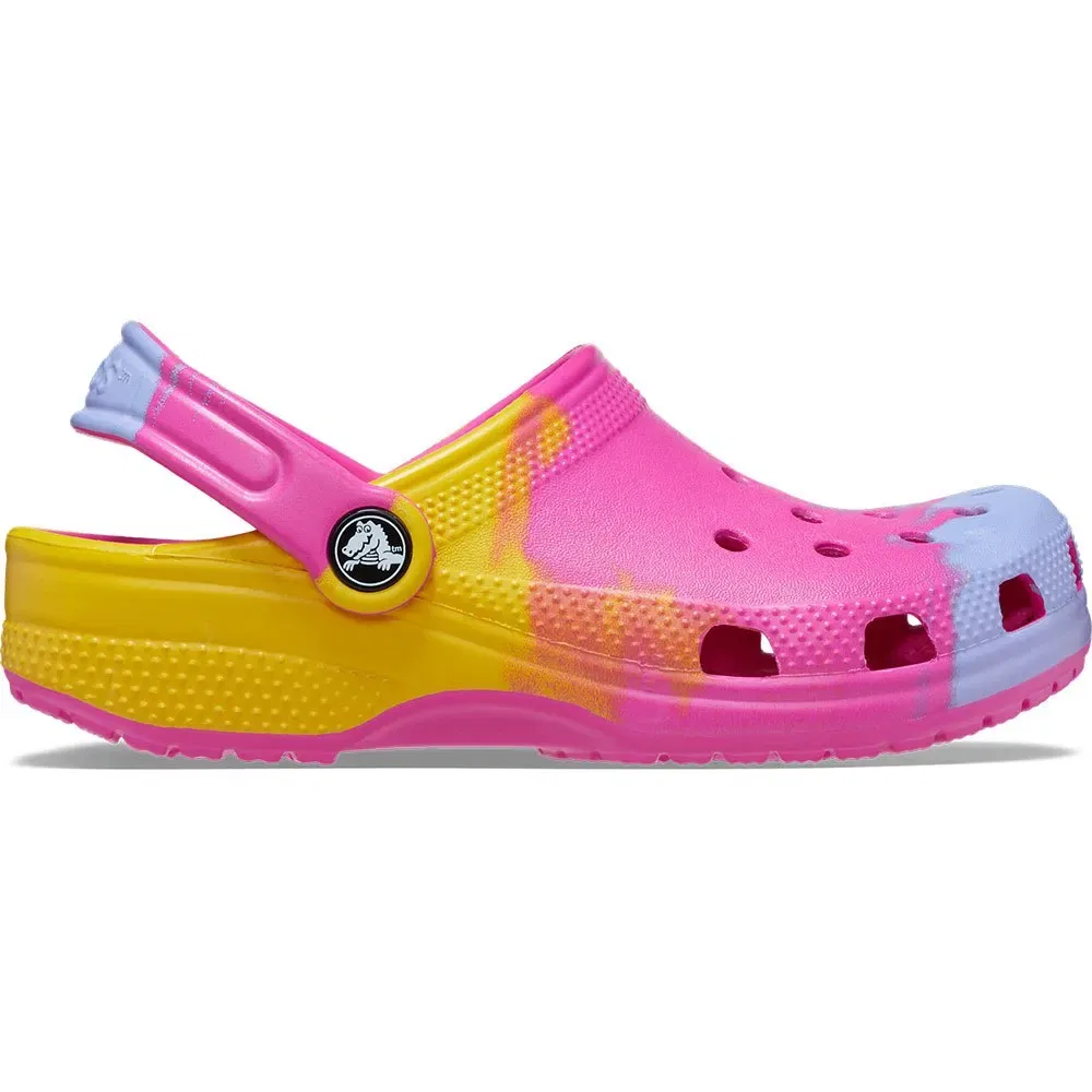 Детские шлепанцы-клоги с градиентом Classic Ombre Crocs, Pink — фото 3