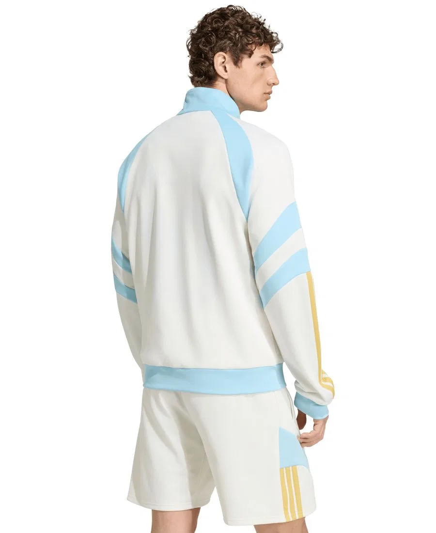 Куртка-трек с воротником-стойкой, длинным рукавом, Messi House of Tiro adidas, Off White — фото 3