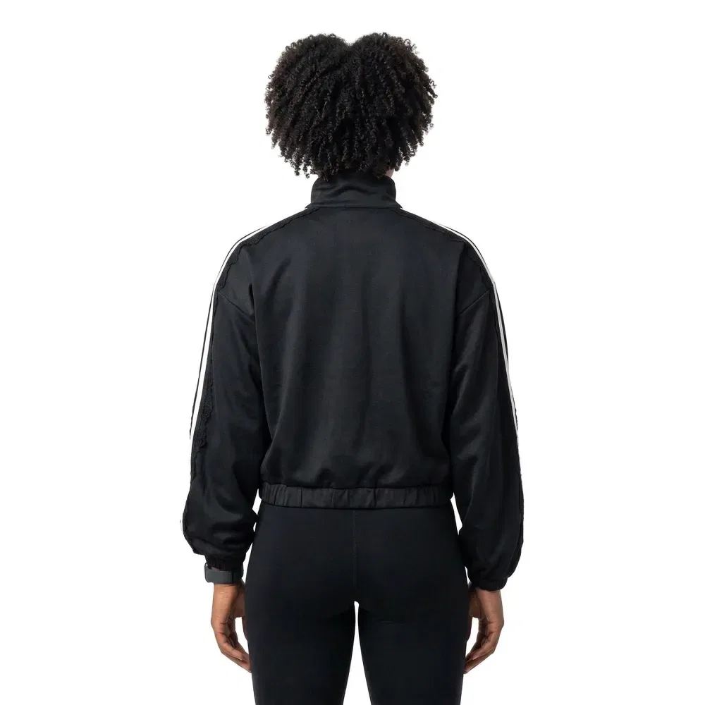 Женский оверсайз свитшот с кружевной вставкой Lace Oversized Archive Adidas Originals, Black — фото 2