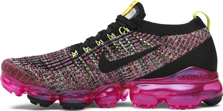 Кроссовки Nike Wmns Air VaporMax Flyknit 3 'Black Pink Blast', розовый — фото 4