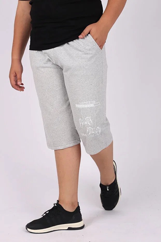 Детские шорты для мальчиков с принтом 3-шт Çiggo Kids, Gray-Black-Navy Blue — фото 2