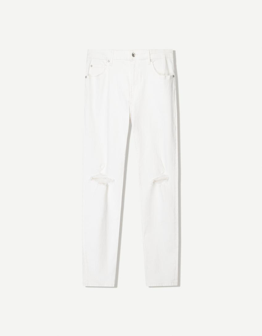 

Узкие джинсы Bershka, белый