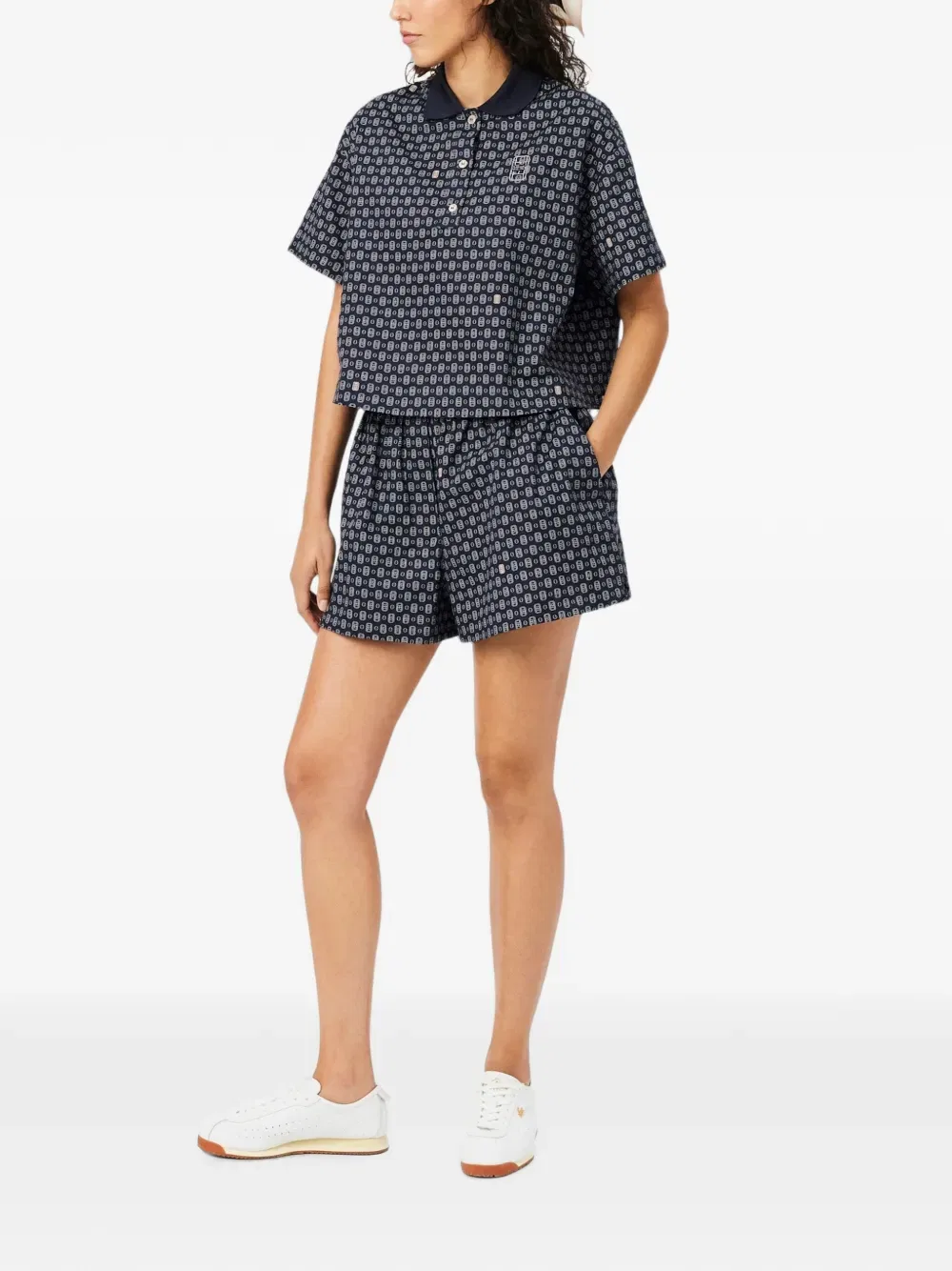 Футболка-поло оверсайз Lacoste, синий — фото 2