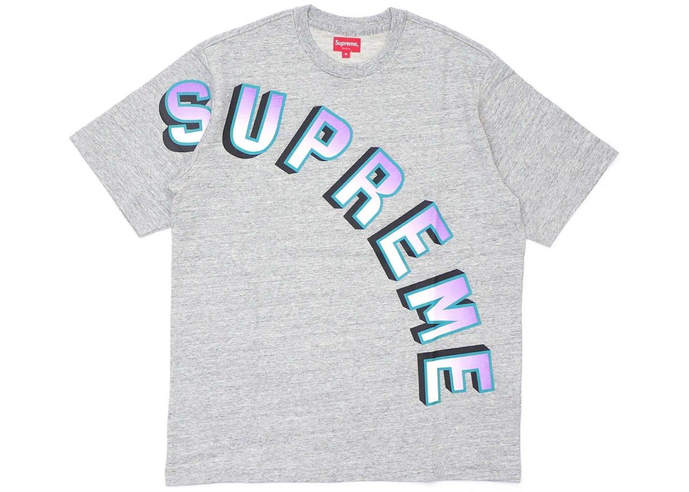 Мужская футболка с принтом Gradient Arc Supreme, Heather Grey