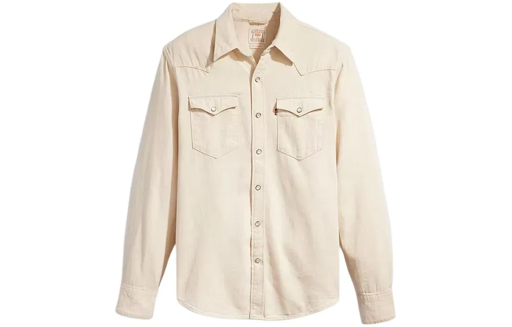 Levis Мужская рубашка Levi's Barstow Western Button Shirt, Ecru