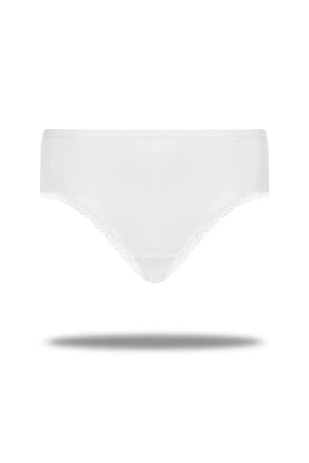 Детские трусы для девочек хлопковые с кружевом Slip Classic Lace Panties Fsm1453, White — фото 2