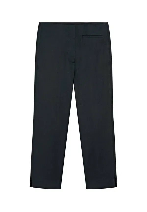 Брюки из льна Massimo Dutti Mottled Dark Blue, темно-синий