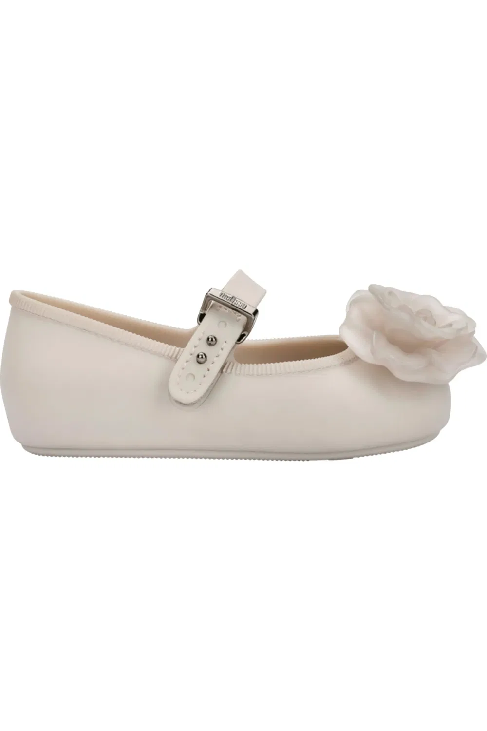 Детские балетки Mary Jane с цветочными аппликациями Mini Melissa, бежевый
