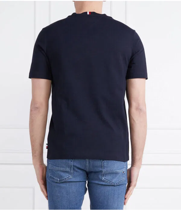 Мужская футболка хлопковая Regular Fit Tommy Hilfiger, Blu Marino — фото 3