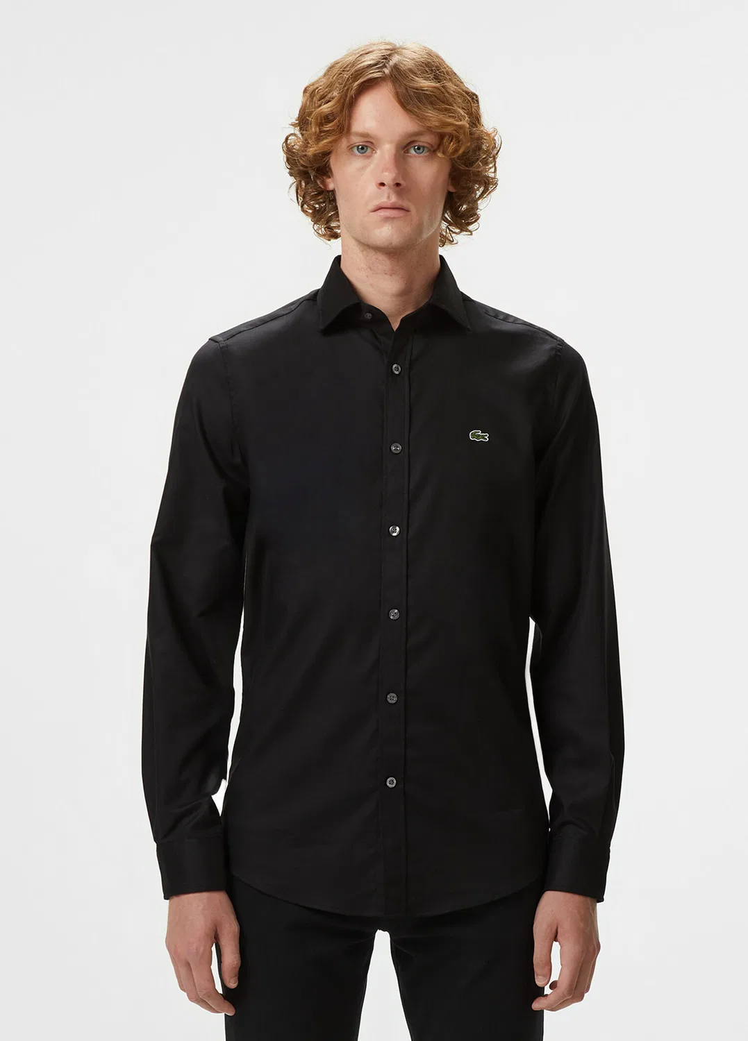 Рубашка slim fit Lacoste, черный