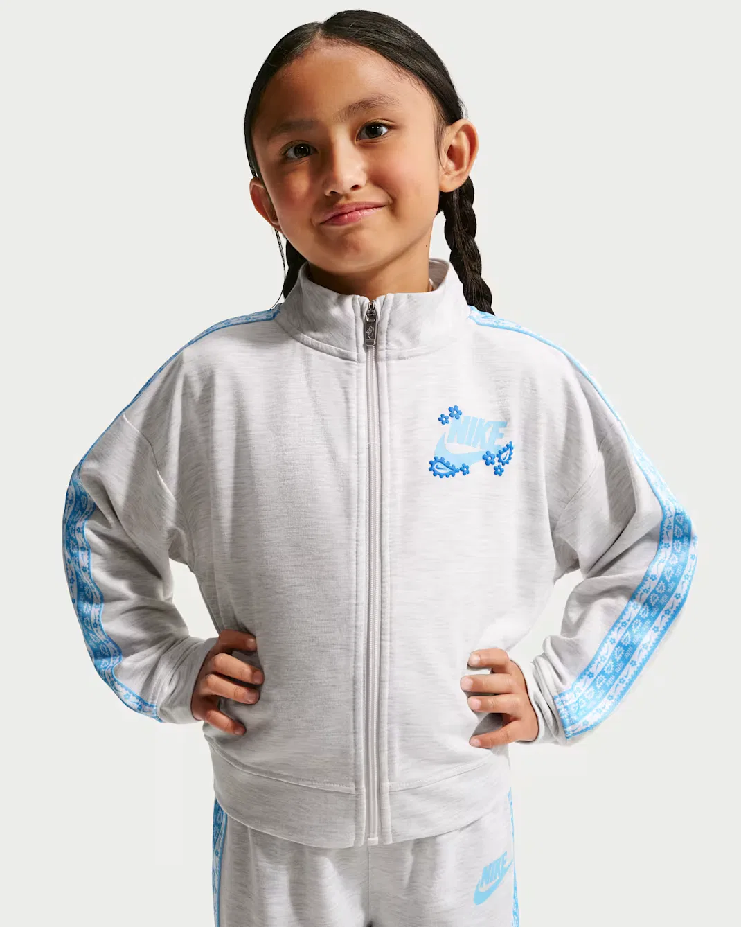 Little Kids' 2-Piece Track Set Nike Retro Remix, Birch Heather — фото 2