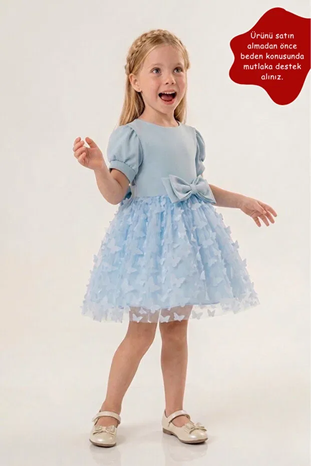 Детское платье для девочек с принтом Eray Kids, Blue