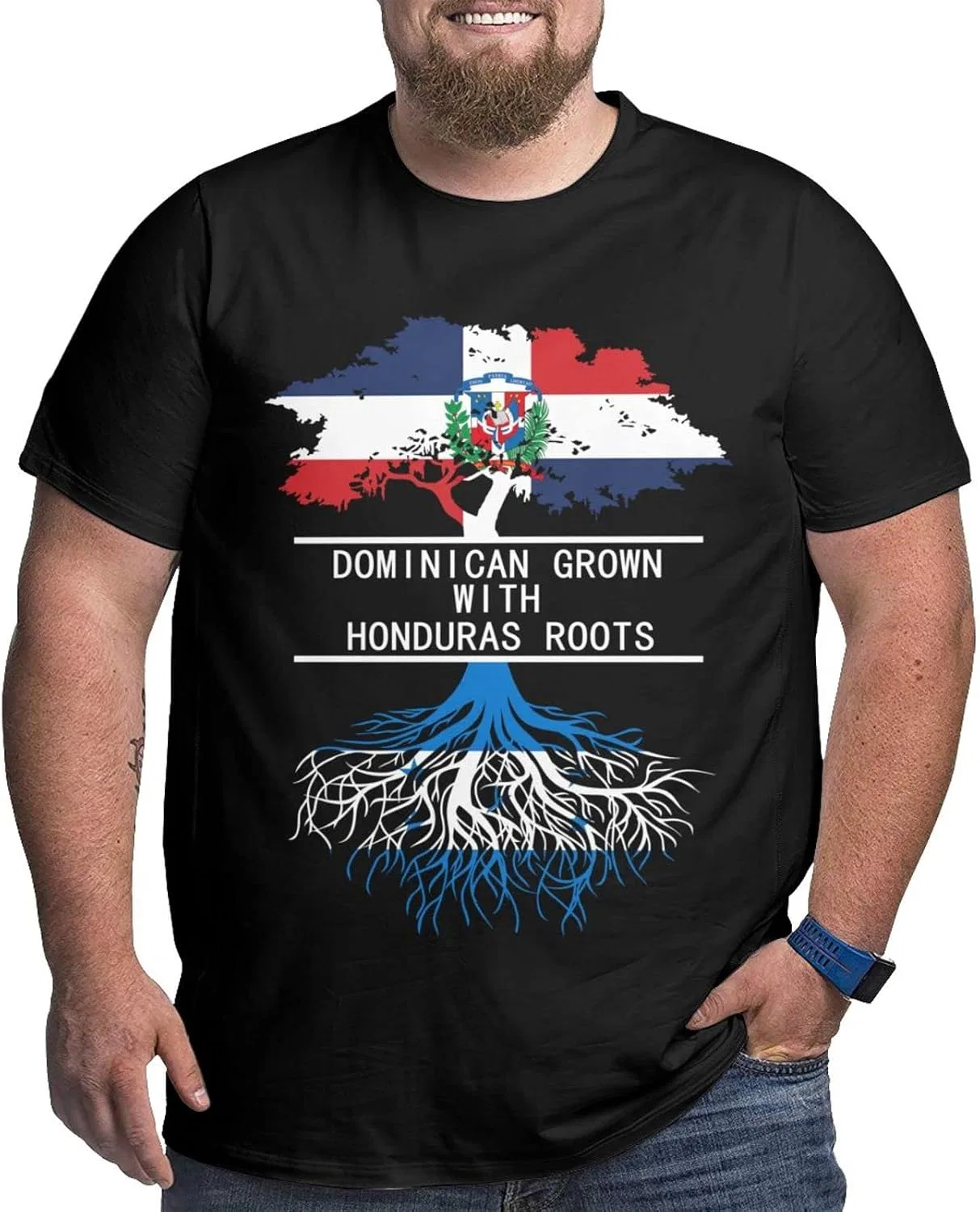 Женская футболка с принтом Regular Fit, Dominican Grown With Honduras Roots