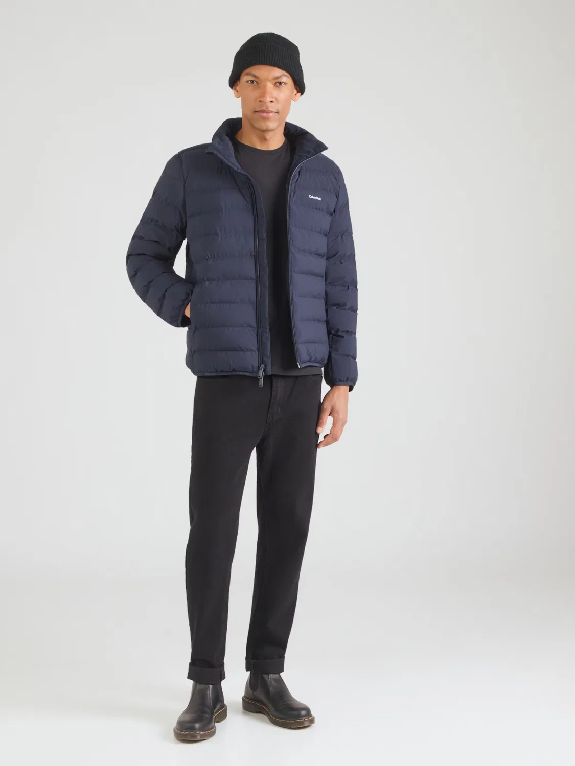 Куртка Calvin Klein Between-Season Jacket CLASSIC темно-синего цвета — фото 4