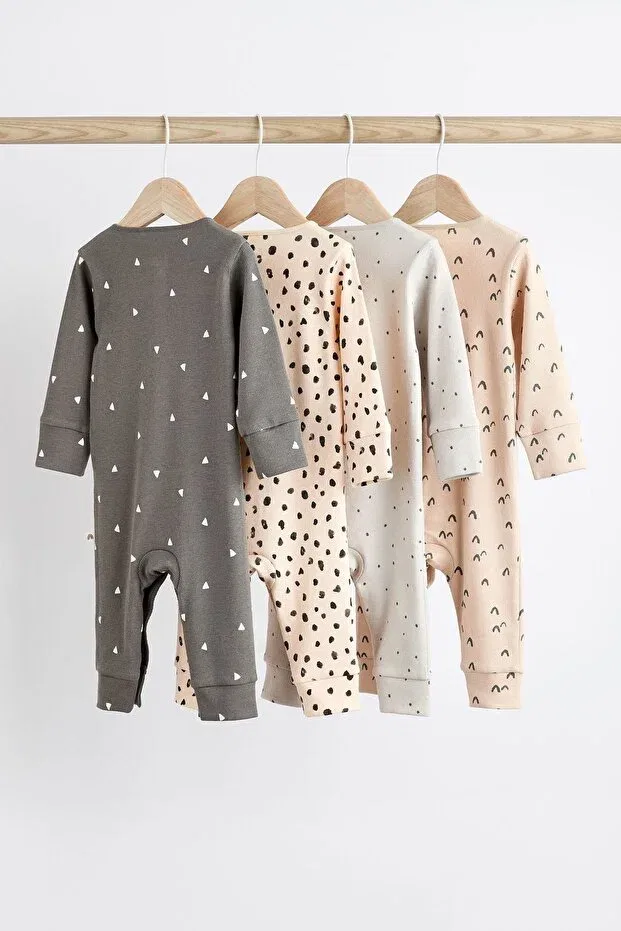 Детский комплект для новорожденных хлопковый с принтом Next Baby, Brown — фото 2