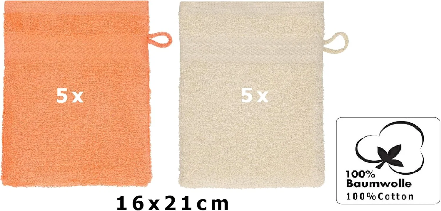 Набор мочалок для лица, хлопок, Betz, 10 шт, 16x21 см, Blood Orange & Sand — фото 2