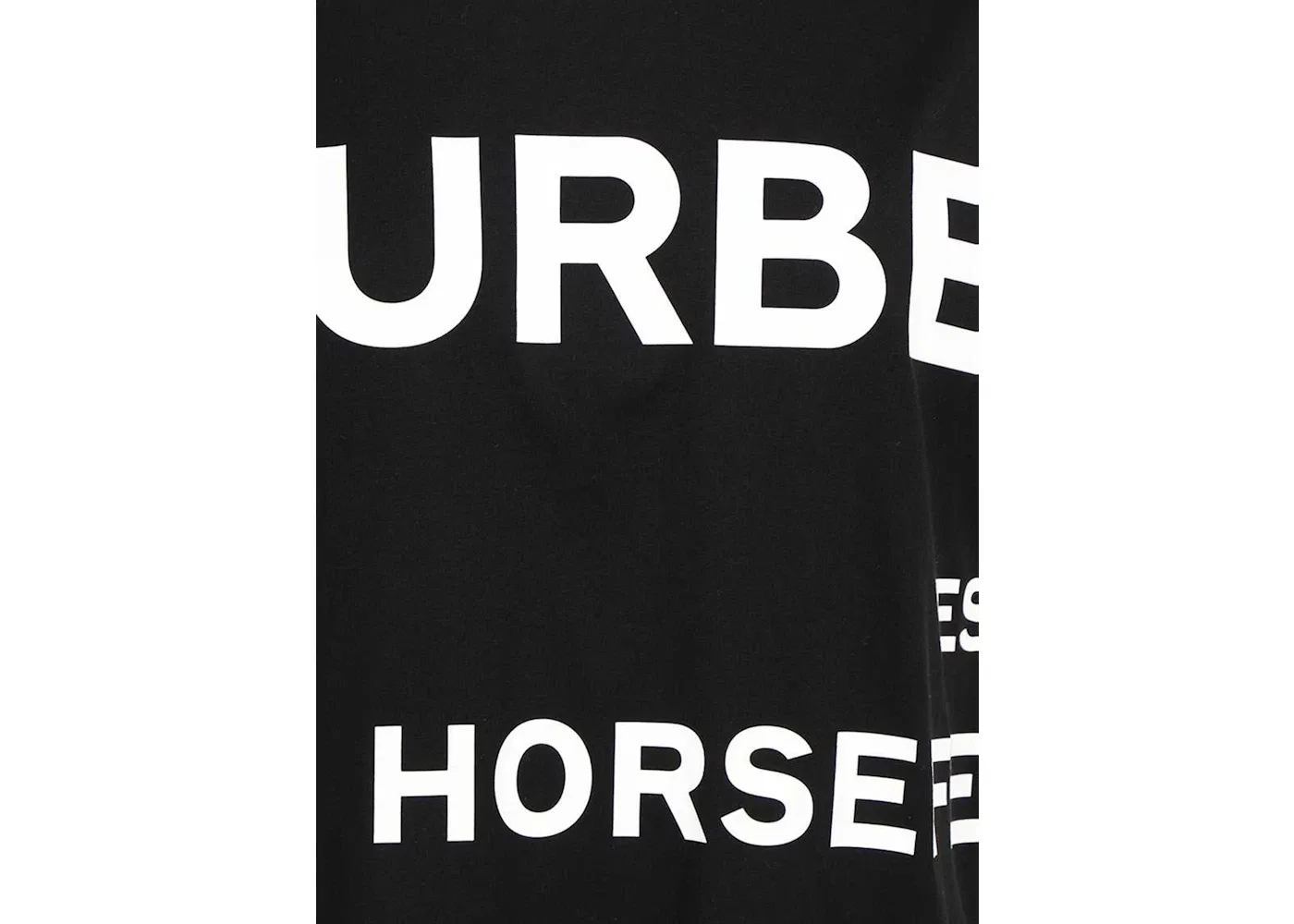 Женская футболка свободного кроя с принтом Horseferry Print Burberry, Black/White — фото 3