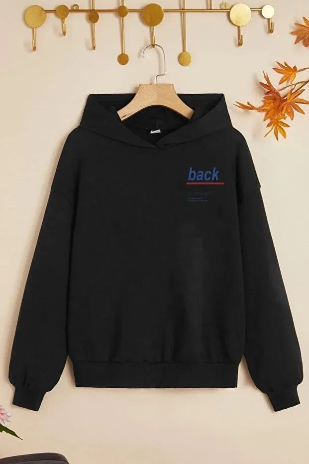 Детское для девочек свитшот с принтом Sportswear Trendypassion, Black — фото 2