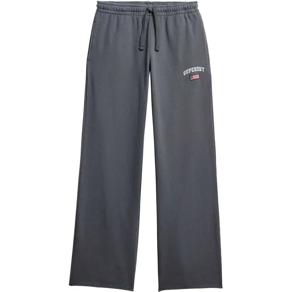 Широкие спортивные брюки Athletic Essential Wide Leg Superdry, серый — фото 3