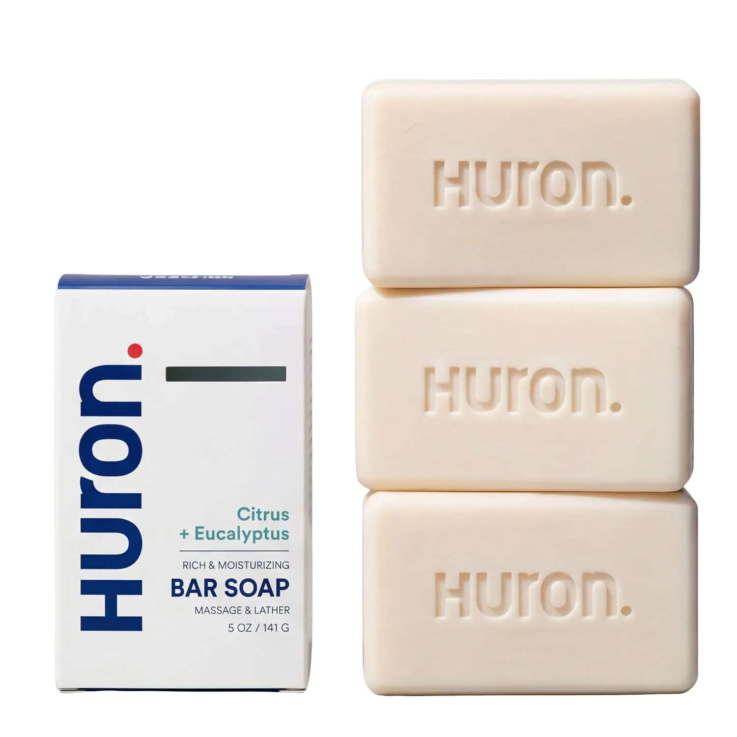 Твердое мыло для тела Citrus & Eucalyptus, Huron, 141.75 г