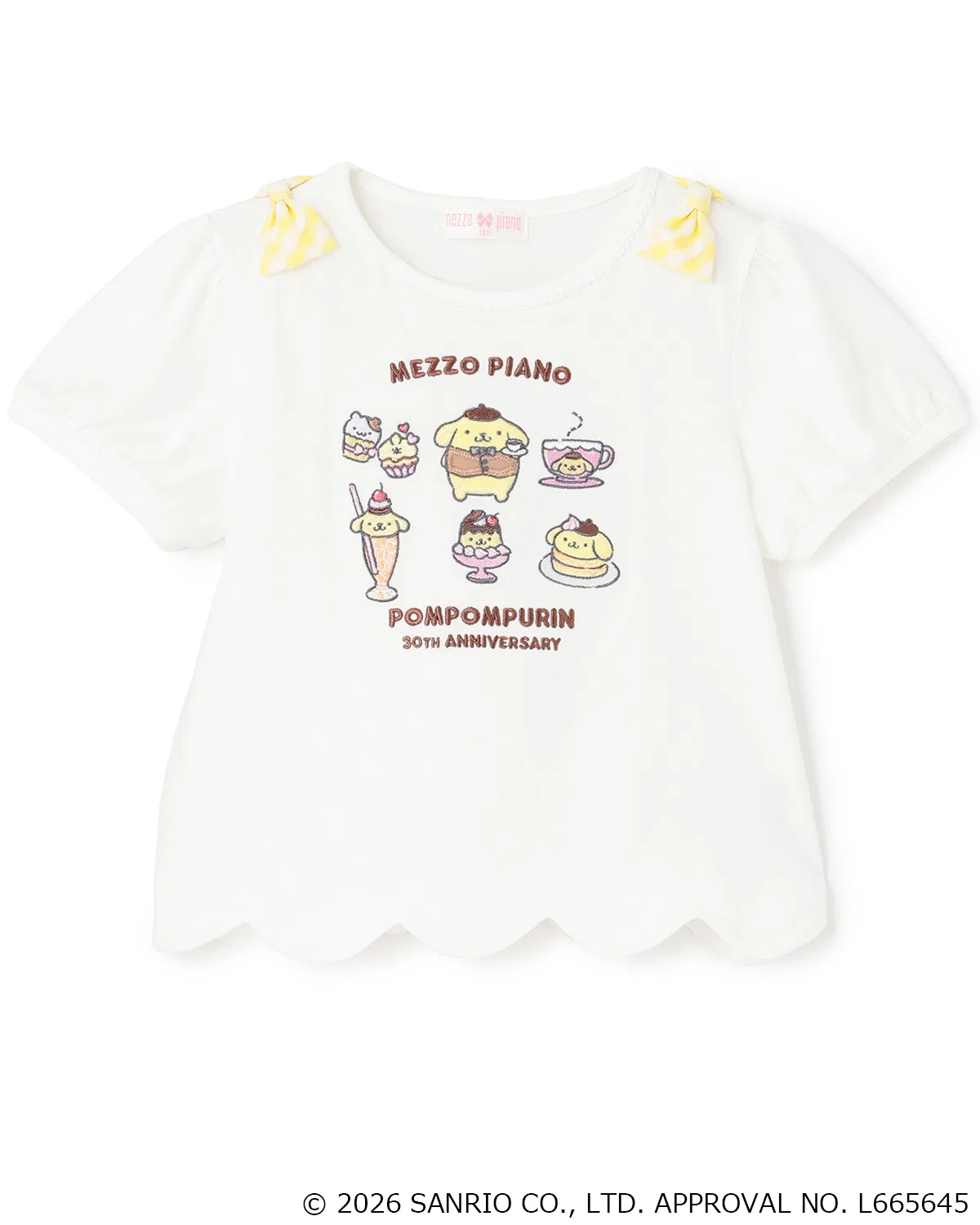 Детская футболка с принтом Pompompurin, с длинным рукавом mezzo piano, Off White