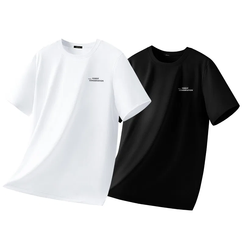 Футболка детская хлопковая [2 Pack]White+Black MINISO, White+Black