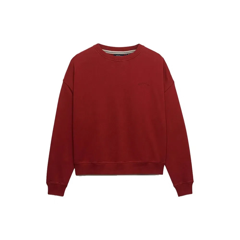 Женский свитшот свободного кроя Essential Logo Crew Superdry, Red — фото 3