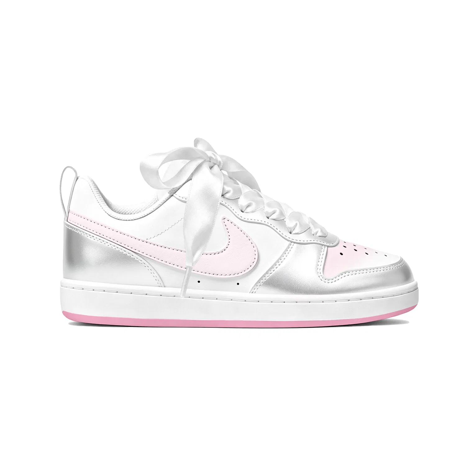 Детские кроссовки для скейтбординга с принтом Court Borough 2 Nike, White — фото 3
