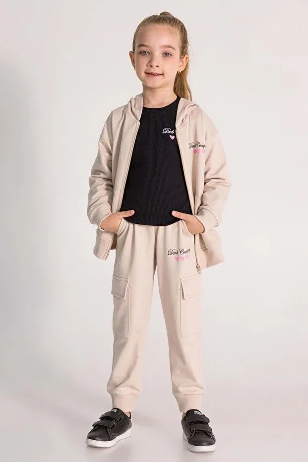 Детский кардиган для девочек с принтом Ww Waka Waka Kids Store, Beige — фото 4