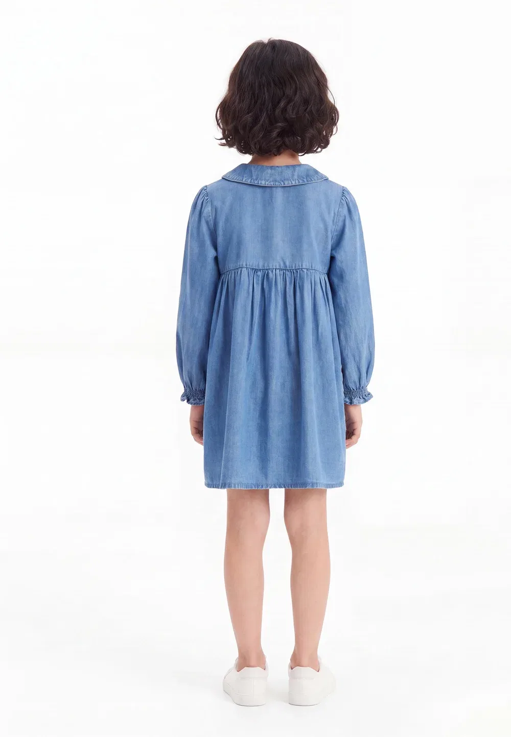 Платье из джинсовой ткани с закругленным воротником Tommy Hilfiger, Light-Blue Denim — фото 2