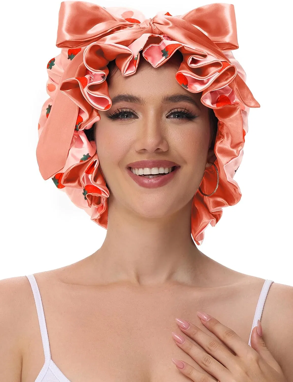 Шапочка для душа Satin Sleep Cap, Vettres, Strawberries — фото 3