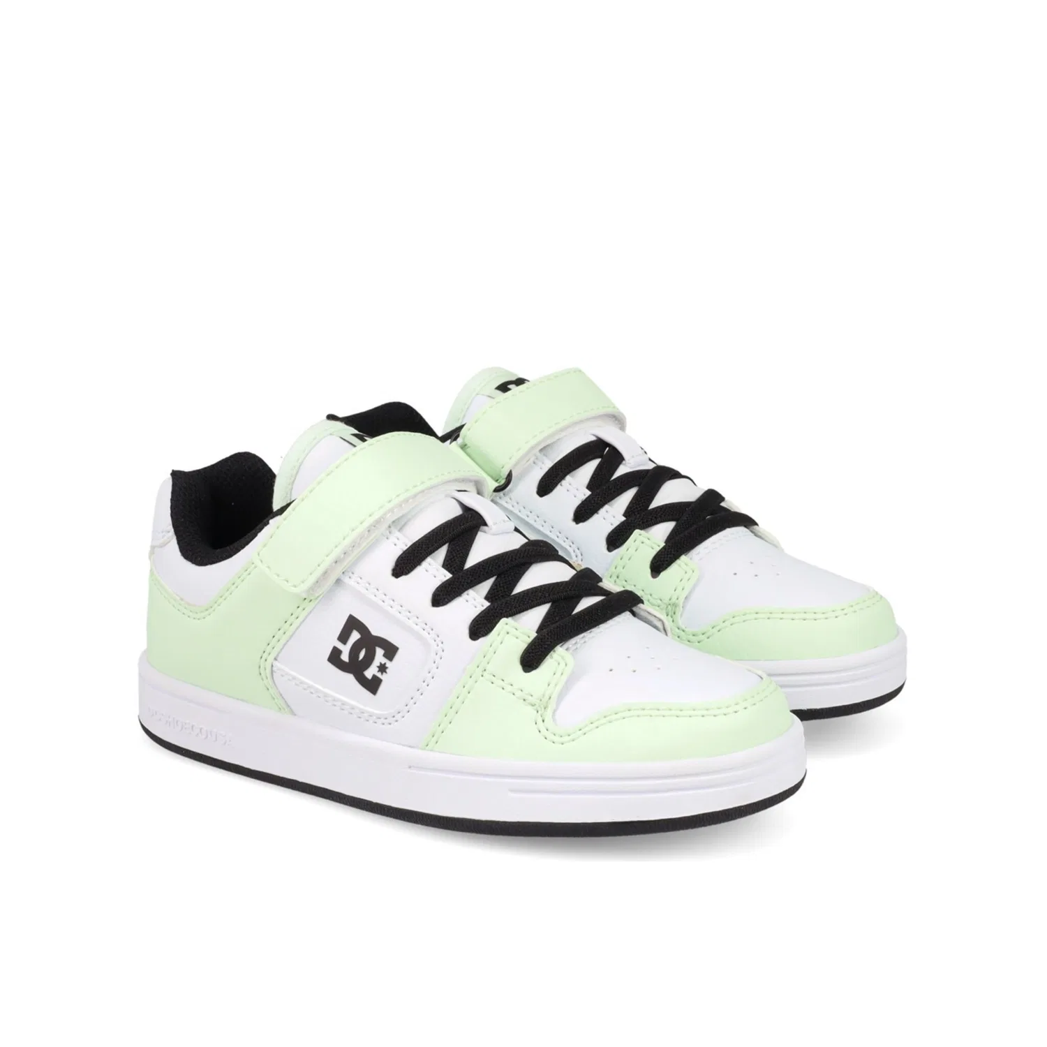 Детские кроссовки с липучкой DC Shoes, Mint/White/Black
