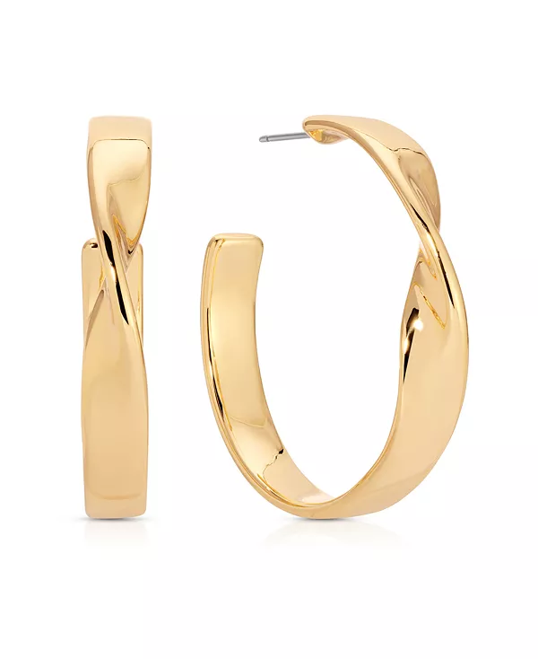 

Серьги-Кольца Heirloom Twist среднего размера Ettika, gold