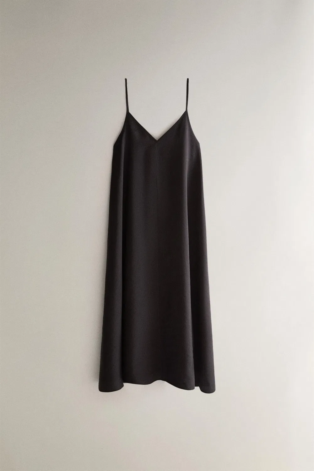 Атласное пляжное платье ZARA, Dark brown