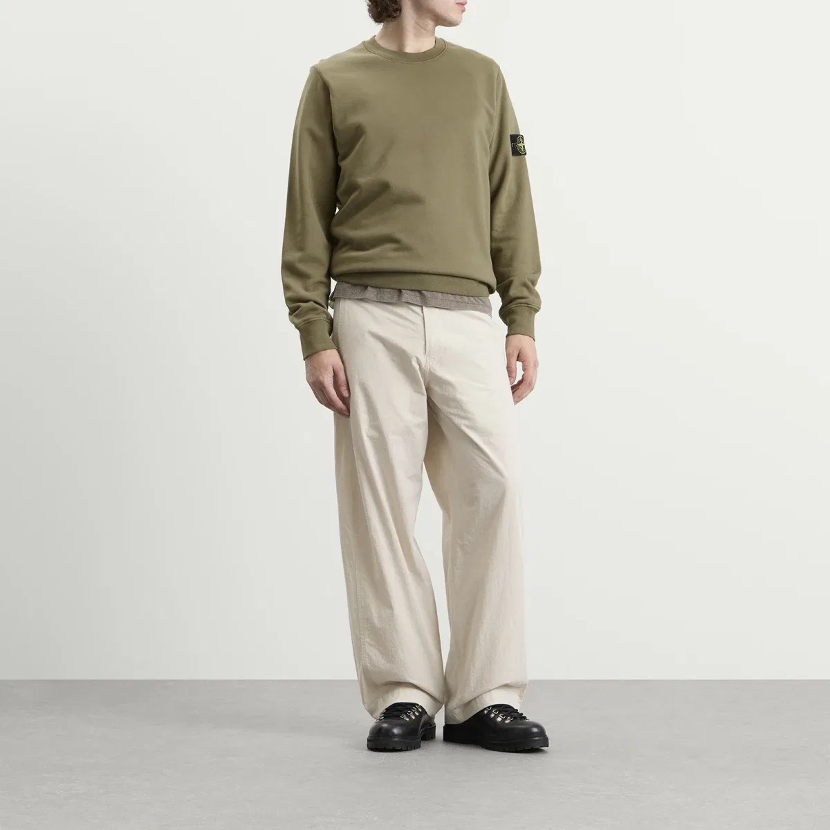Свитшот из органического хлопка Stone Island, Military Green — фото 4