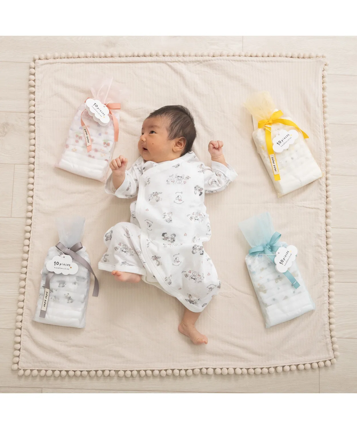 Детский комплект марлевых платочков с принтами, 32x32 см Toys"R"Us/Babies"R"Us, Light Blue — фото 2