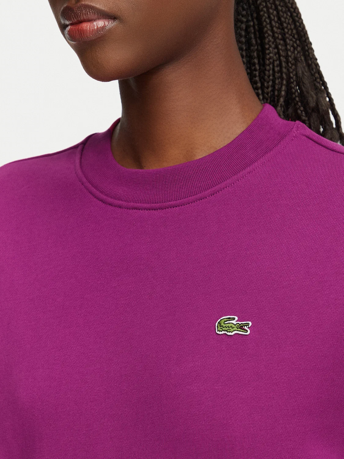 Женская толстовка стандартного кроя Lacoste, розовый — фото 4