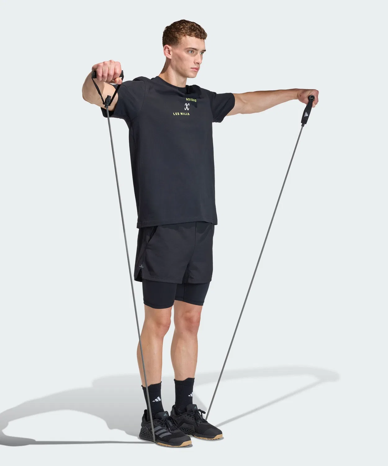 Мужская футболка свободного кроя с графическим принтом One Tribe Adidas, Black — фото 3