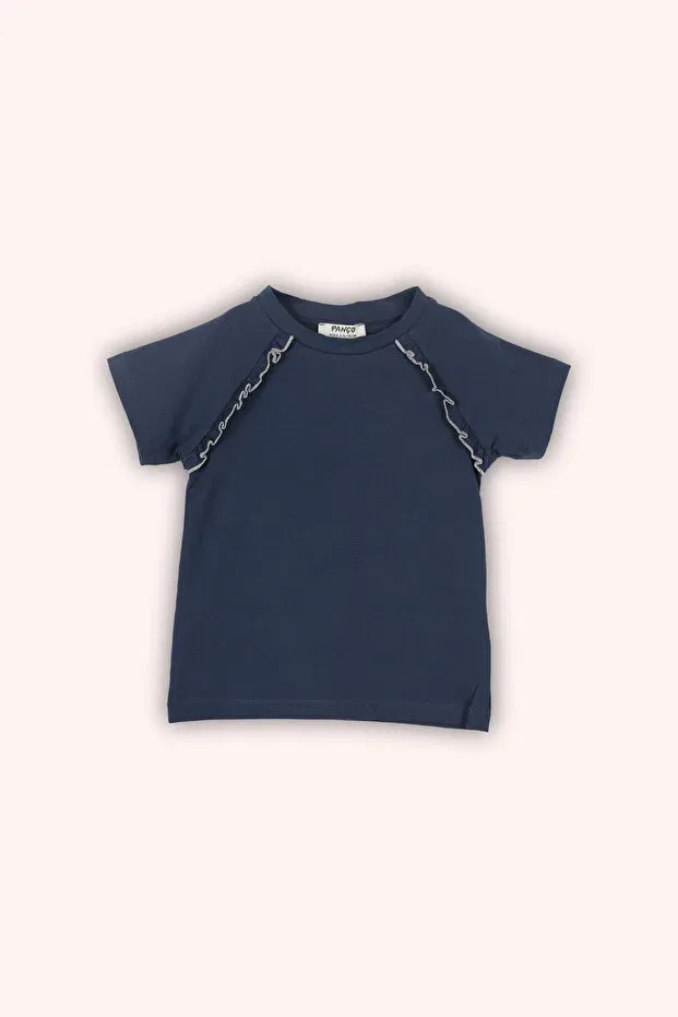 Детская футболка для девочек с коротким рукавом Panço, 002-Blue