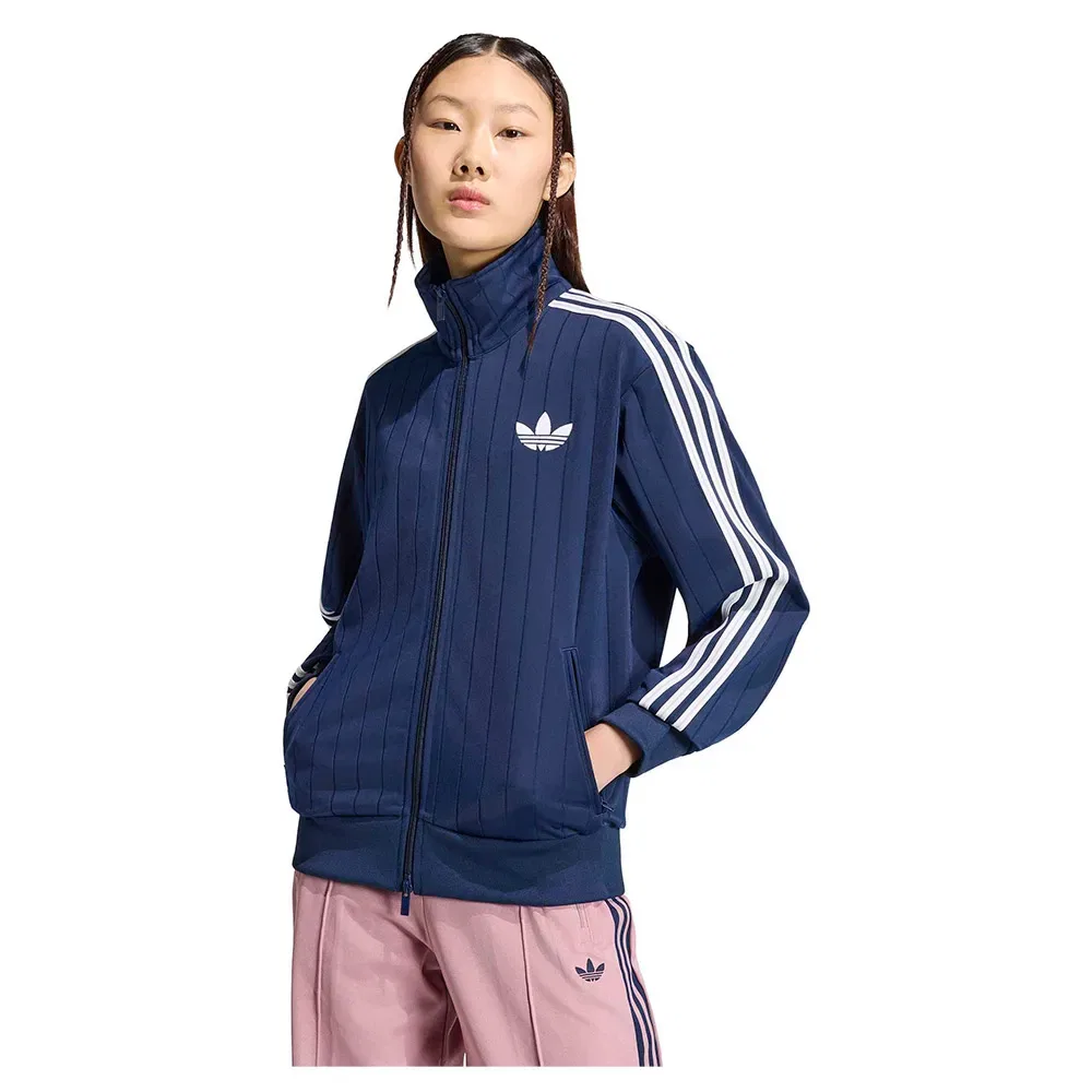Толстовка Pinstripe Firebird Loose Track full zip Adidas Originals, синий