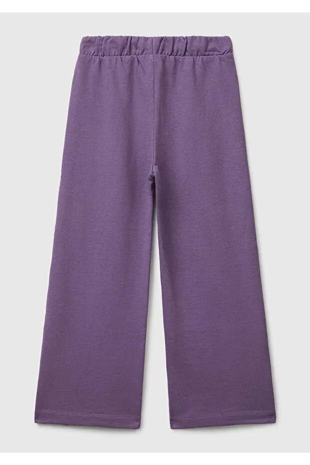 Детские спортивные штаны для девочек с принтом United Colors Of Benetton, Purple — фото 2