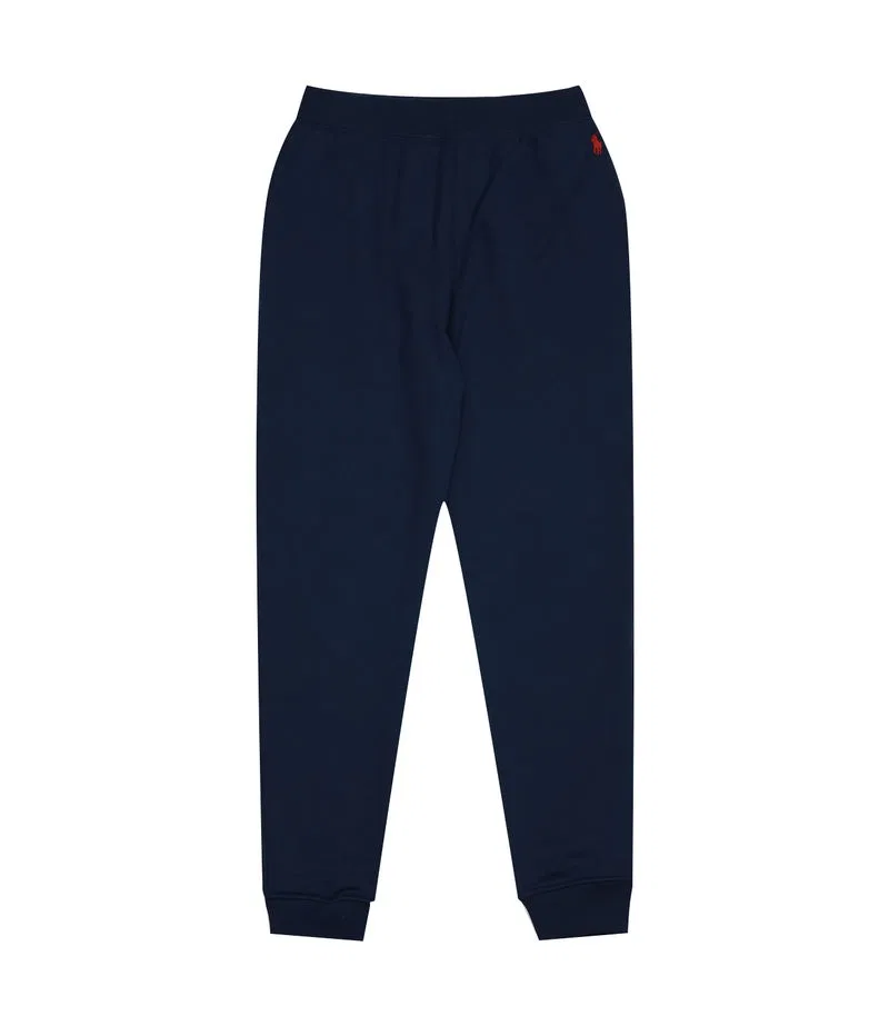 Детские джоггеры из флиса с принтом Kids Fleece Letterman Joggers Polo Ralph Lauren, Refined Navy — фото 2