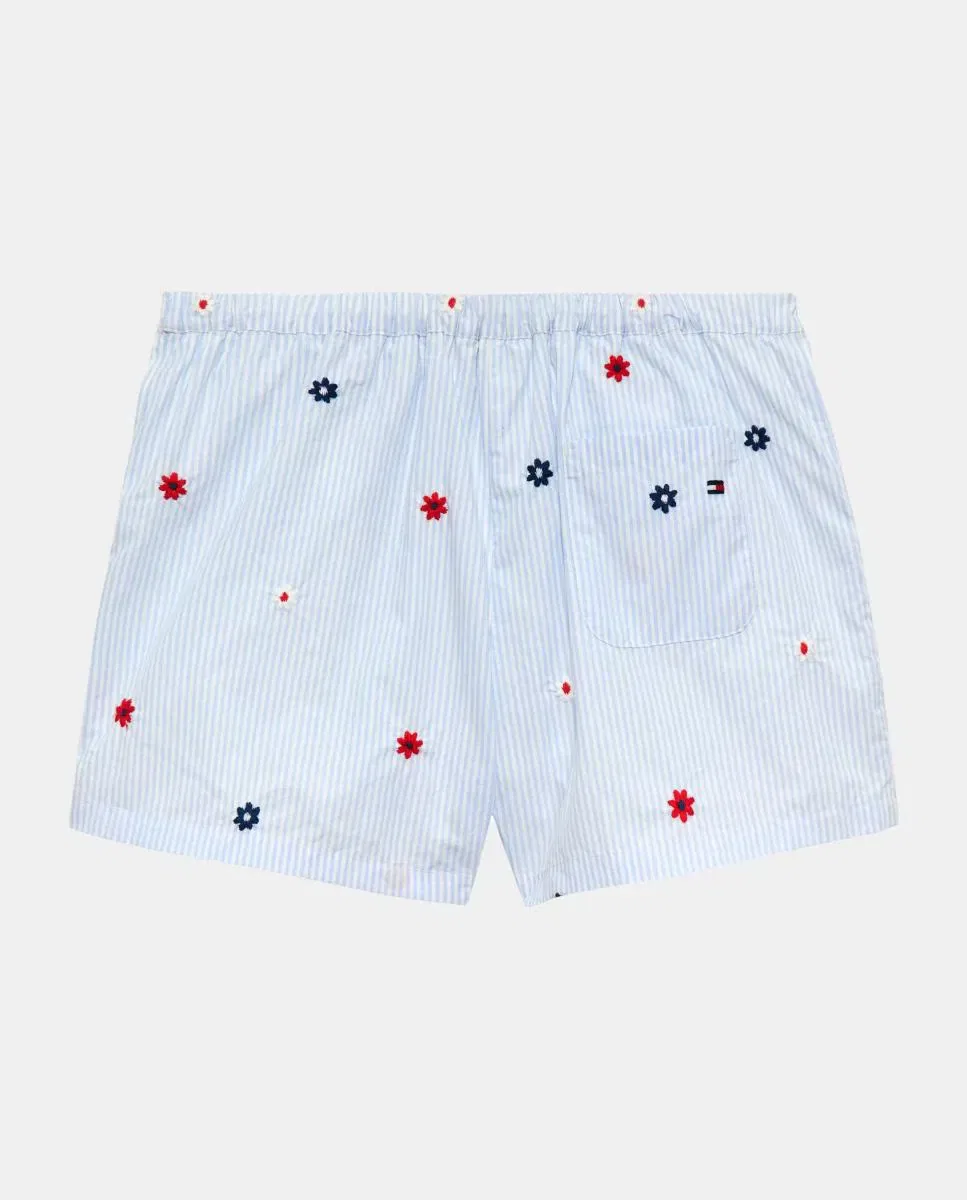 Детские шорты для девочек с вышивкой Tommy Hilfiger, Azul — фото 2