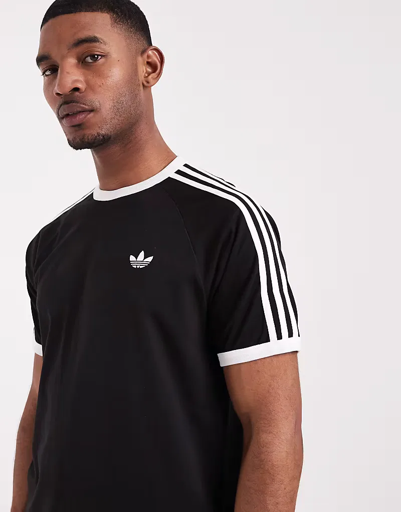 Футболка Adidas Originals с тремя полосками, черный